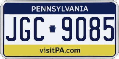 PA license plate JGC9085