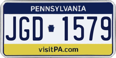 PA license plate JGD1579