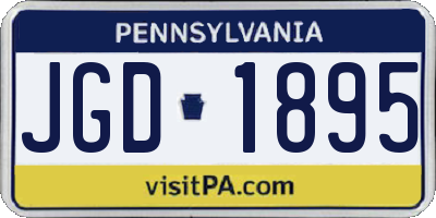 PA license plate JGD1895