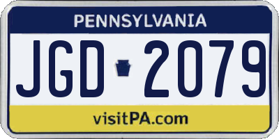 PA license plate JGD2079