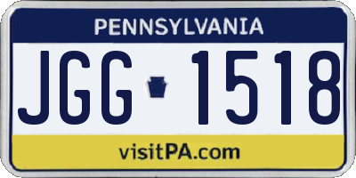 PA license plate JGG1518