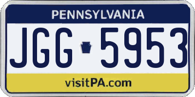 PA license plate JGG5953