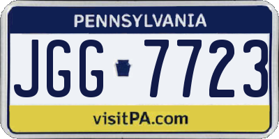 PA license plate JGG7723