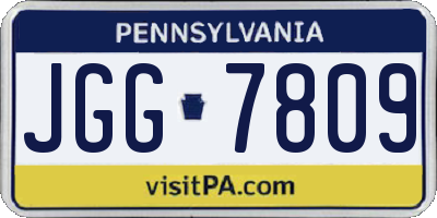 PA license plate JGG7809