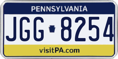 PA license plate JGG8254