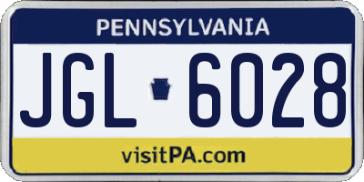 PA license plate JGL6028