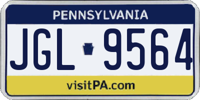 PA license plate JGL9564