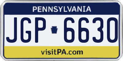 PA license plate JGP6630