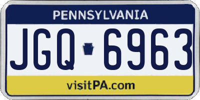 PA license plate JGQ6963