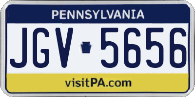PA license plate JGV5656