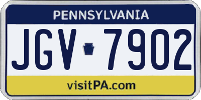 PA license plate JGV7902