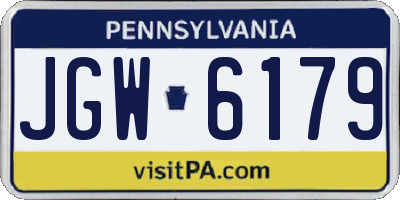 PA license plate JGW6179