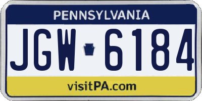 PA license plate JGW6184