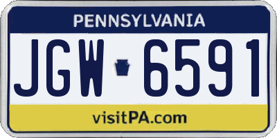 PA license plate JGW6591