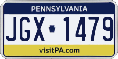 PA license plate JGX1479