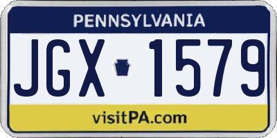 PA license plate JGX1579