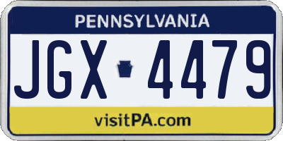 PA license plate JGX4479