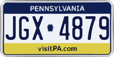 PA license plate JGX4879