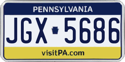 PA license plate JGX5686