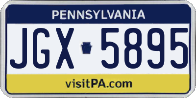 PA license plate JGX5895