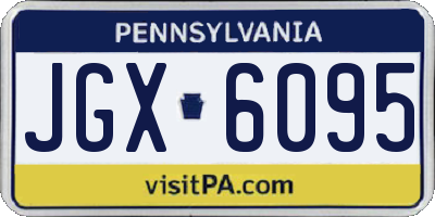 PA license plate JGX6095