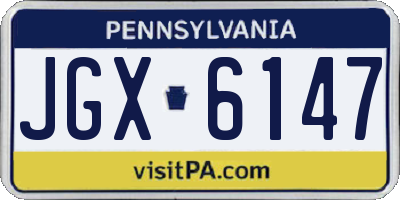 PA license plate JGX6147
