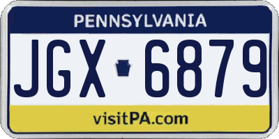 PA license plate JGX6879