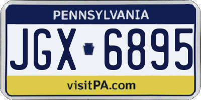 PA license plate JGX6895