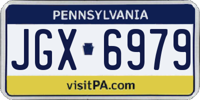 PA license plate JGX6979