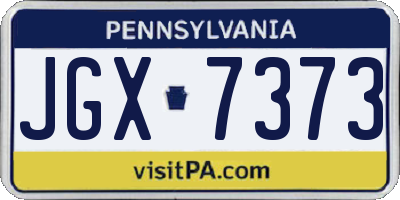PA license plate JGX7373