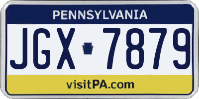 PA license plate JGX7879