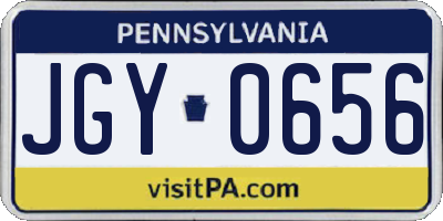 PA license plate JGY0656