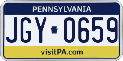 PA license plate JGY0659