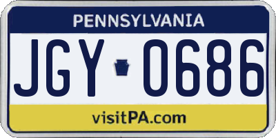 PA license plate JGY0686