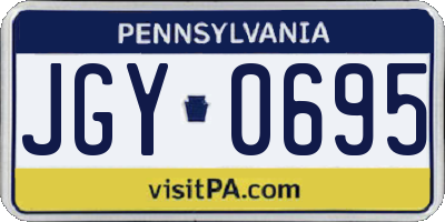 PA license plate JGY0695