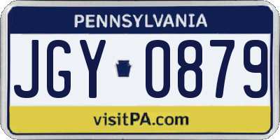 PA license plate JGY0879
