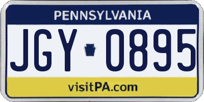 PA license plate JGY0895