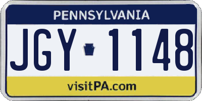 PA license plate JGY1148