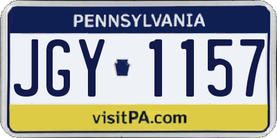PA license plate JGY1157