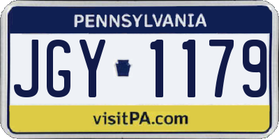 PA license plate JGY1179