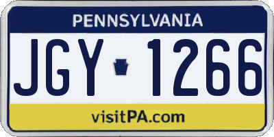 PA license plate JGY1266