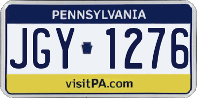 PA license plate JGY1276