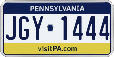 PA license plate JGY1444