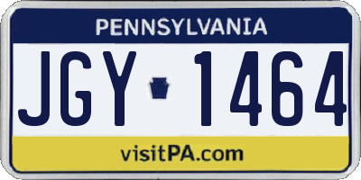 PA license plate JGY1464