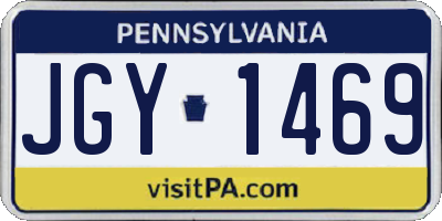PA license plate JGY1469