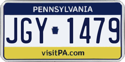 PA license plate JGY1479