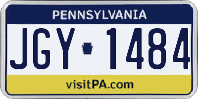 PA license plate JGY1484