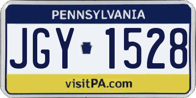 PA license plate JGY1528