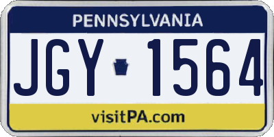 PA license plate JGY1564