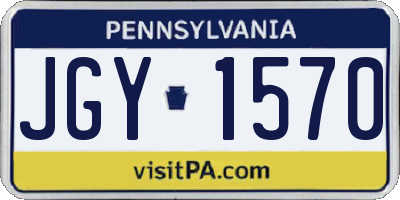 PA license plate JGY1570